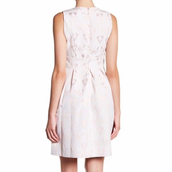 Sangria women 14P flare dress Jacquard fit jewel - Picture 2 of 8